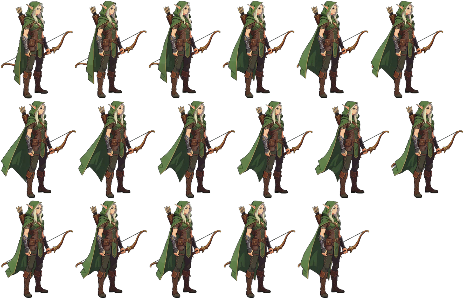 AI Sprite Generator sprite example 2: production-ready 2D character animation reference