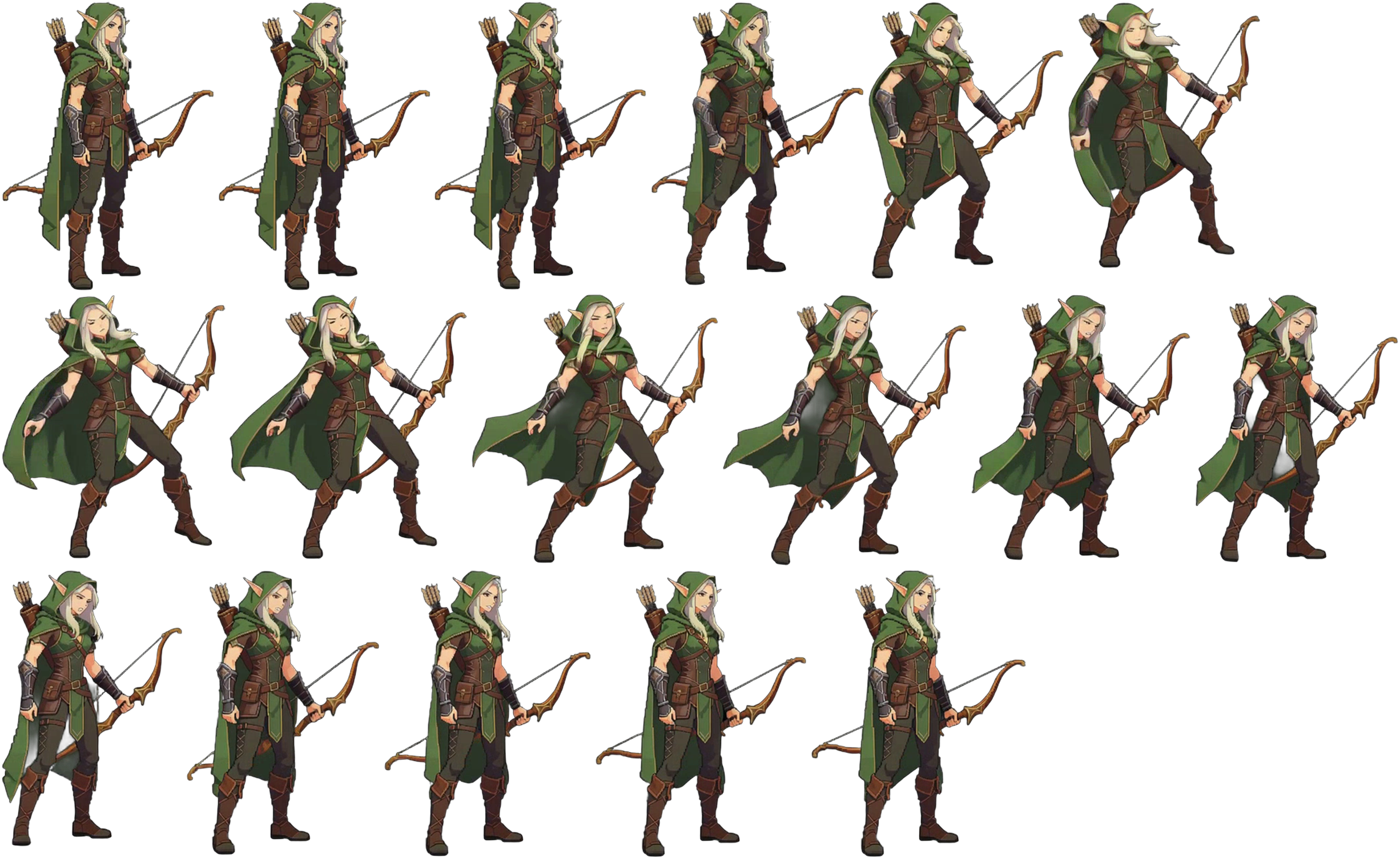 Unity Sprite Generator sprite example 3: production-ready 2D character animation reference