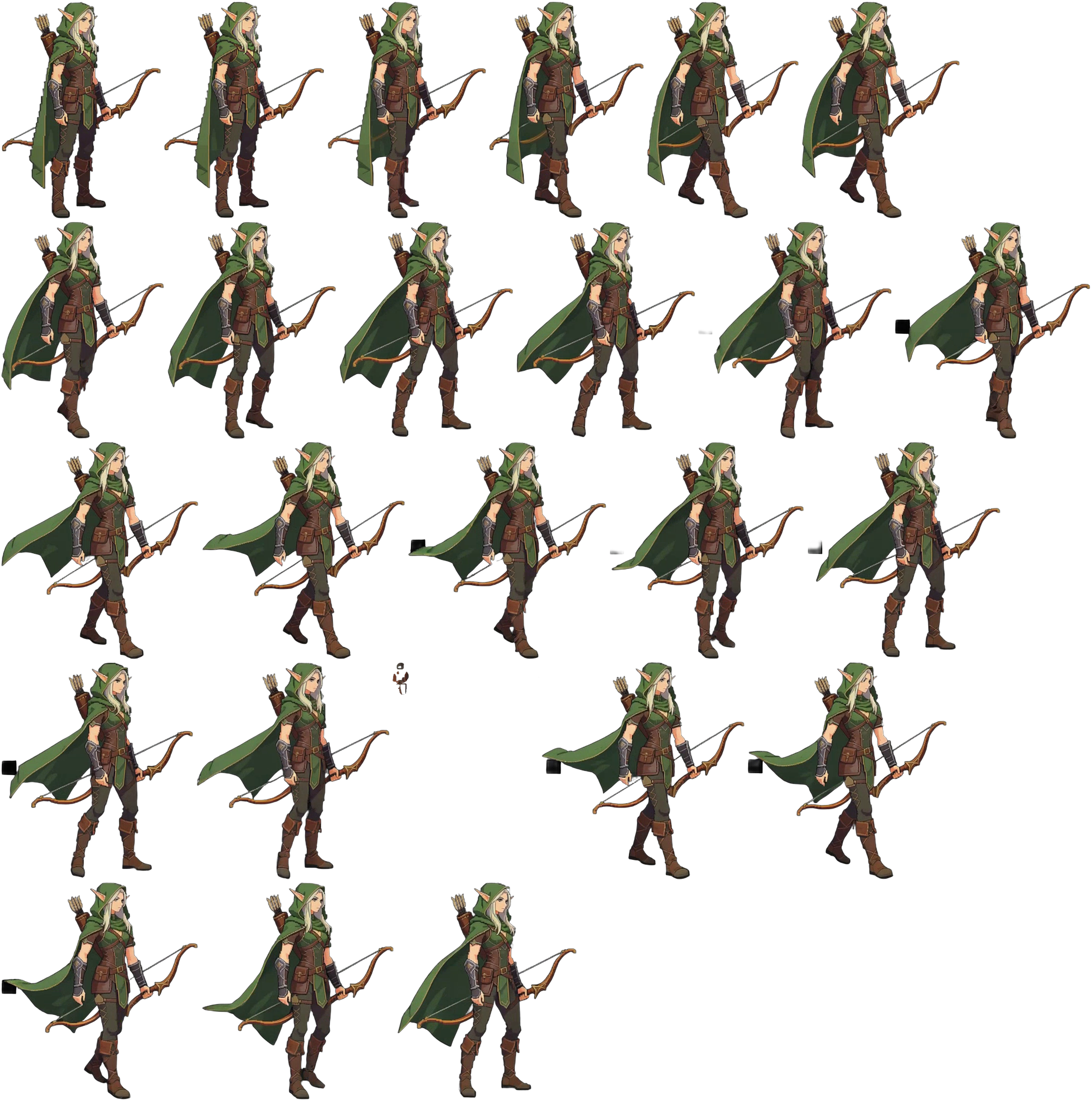 2D Pixel Character Generator sprite example 2: production-ready 2D character animation reference