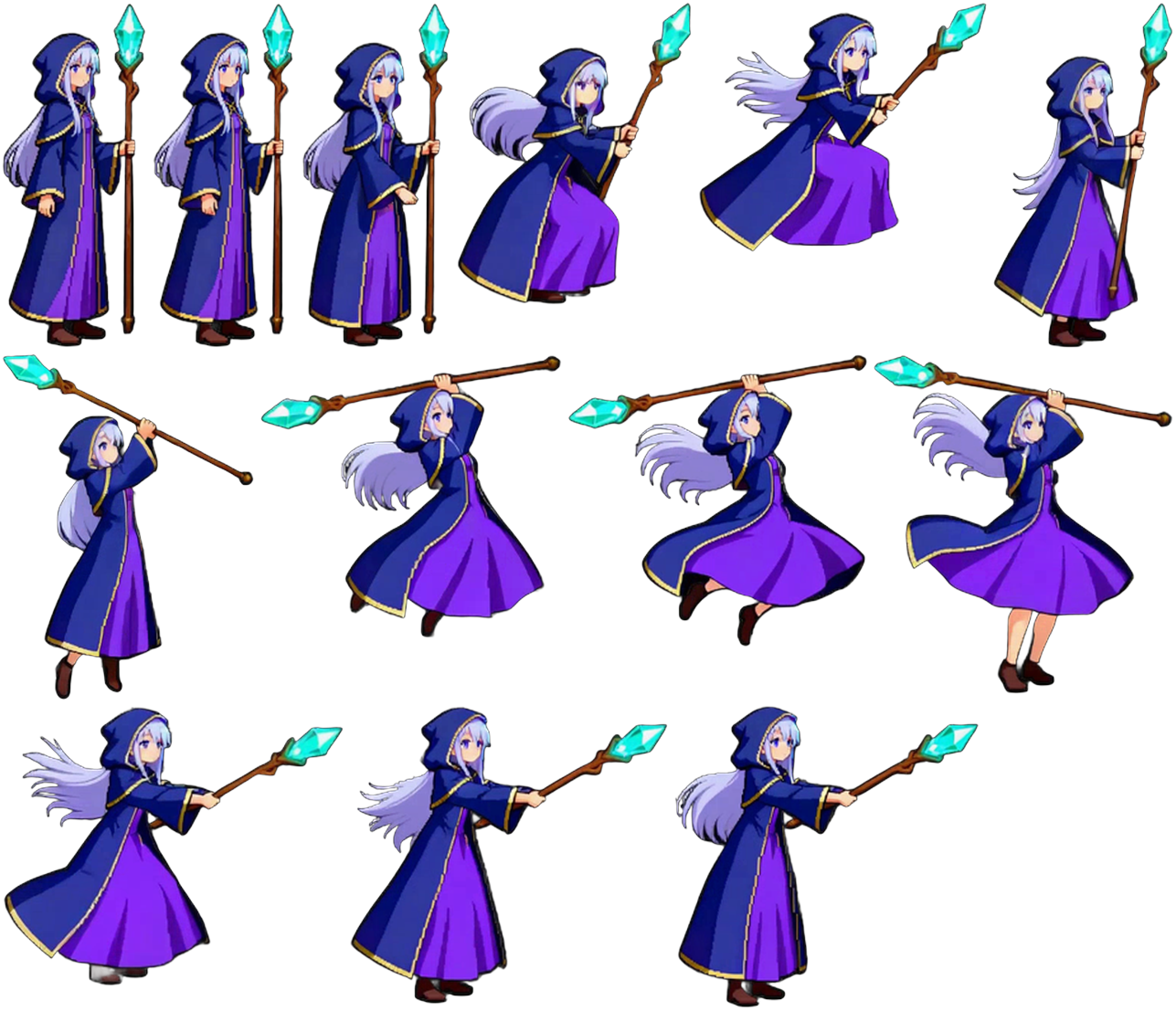 2D Pixel Character Generator sprite example 3: production-ready 2D character animation reference