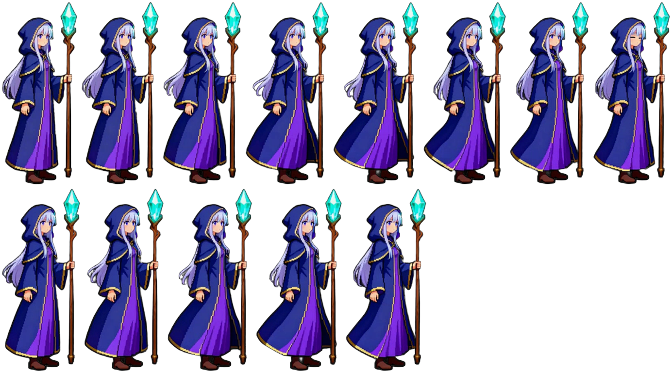 2D Sprite Pack Generator sprite example 2: production-ready 2D character animation reference