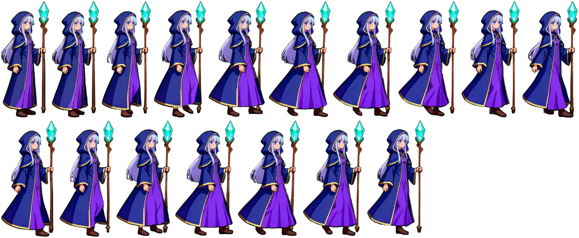 2D Sprite Pack Generator sprite example 3: production-ready 2D character animation reference