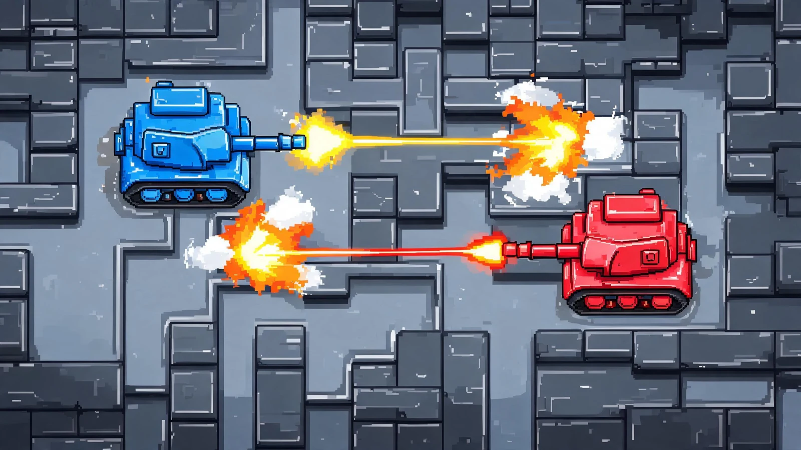 Tank Battle browser playable demo showing action frames for playable ad variants.