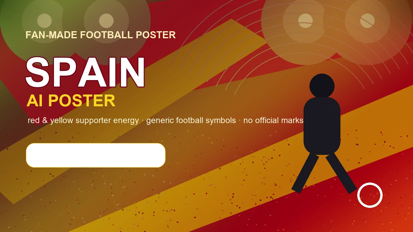 Spain World Cup Ai Poster example 3
