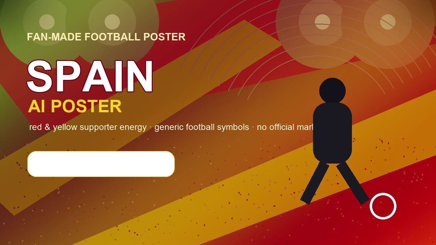Spain World Cup Ai Poster example 1