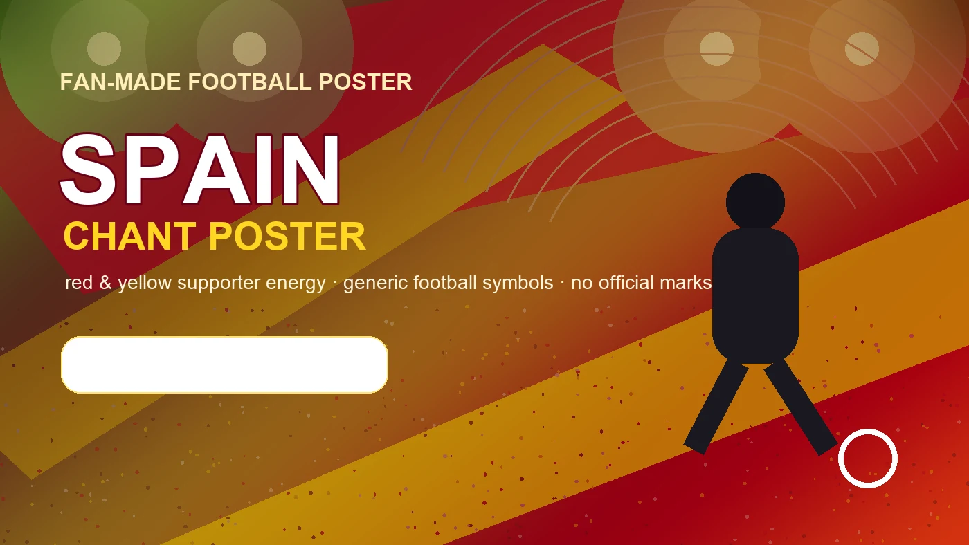 Spain World Cup Chant Poster example 3
