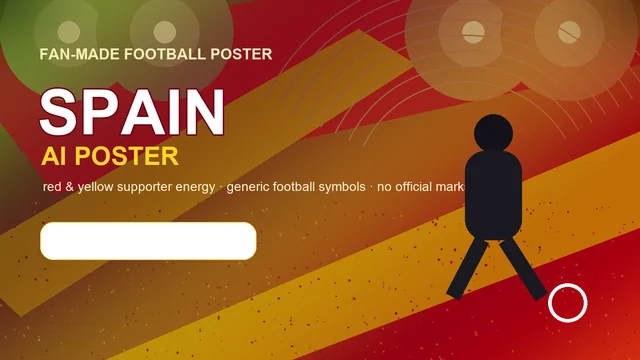Spain World Cup Ai Poster example 2