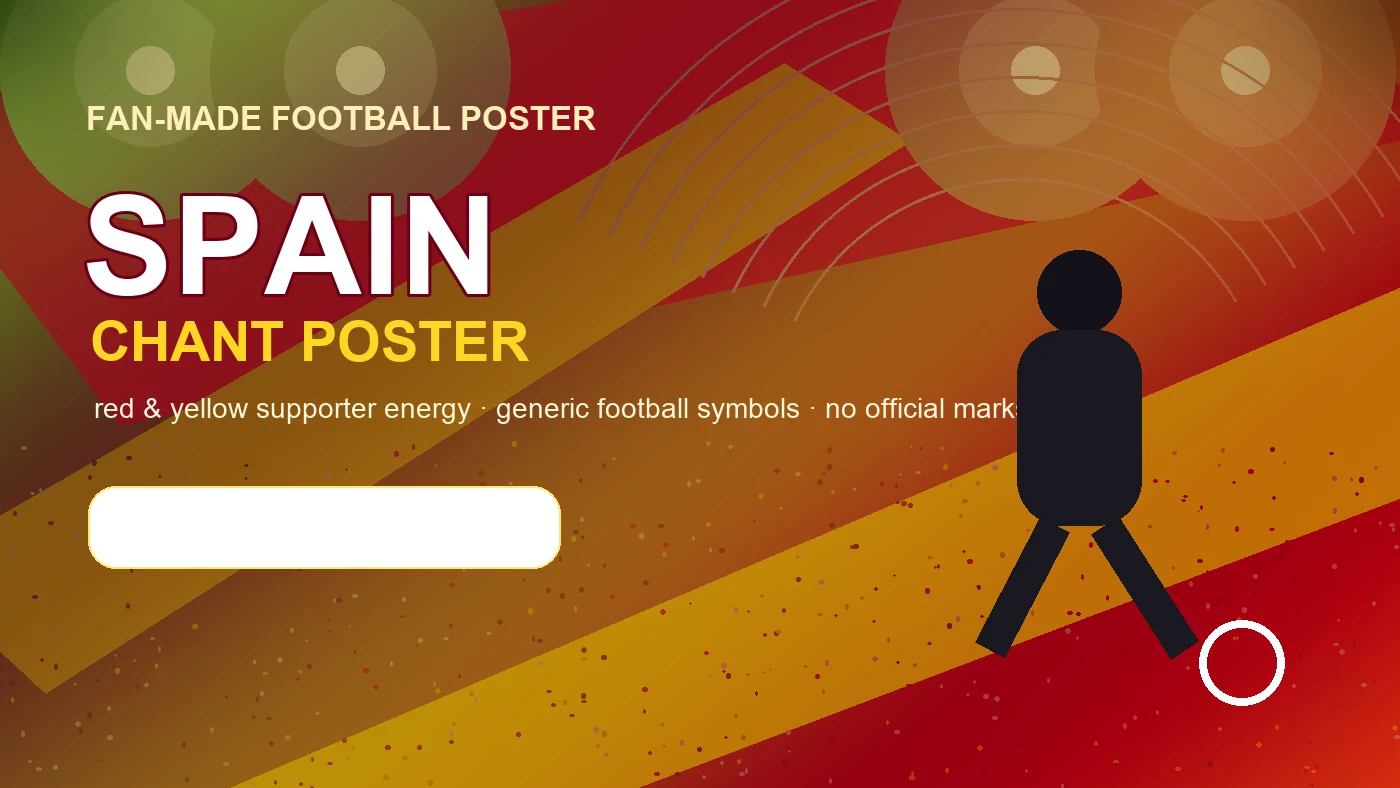 Spain World Cup Chant Poster example 2