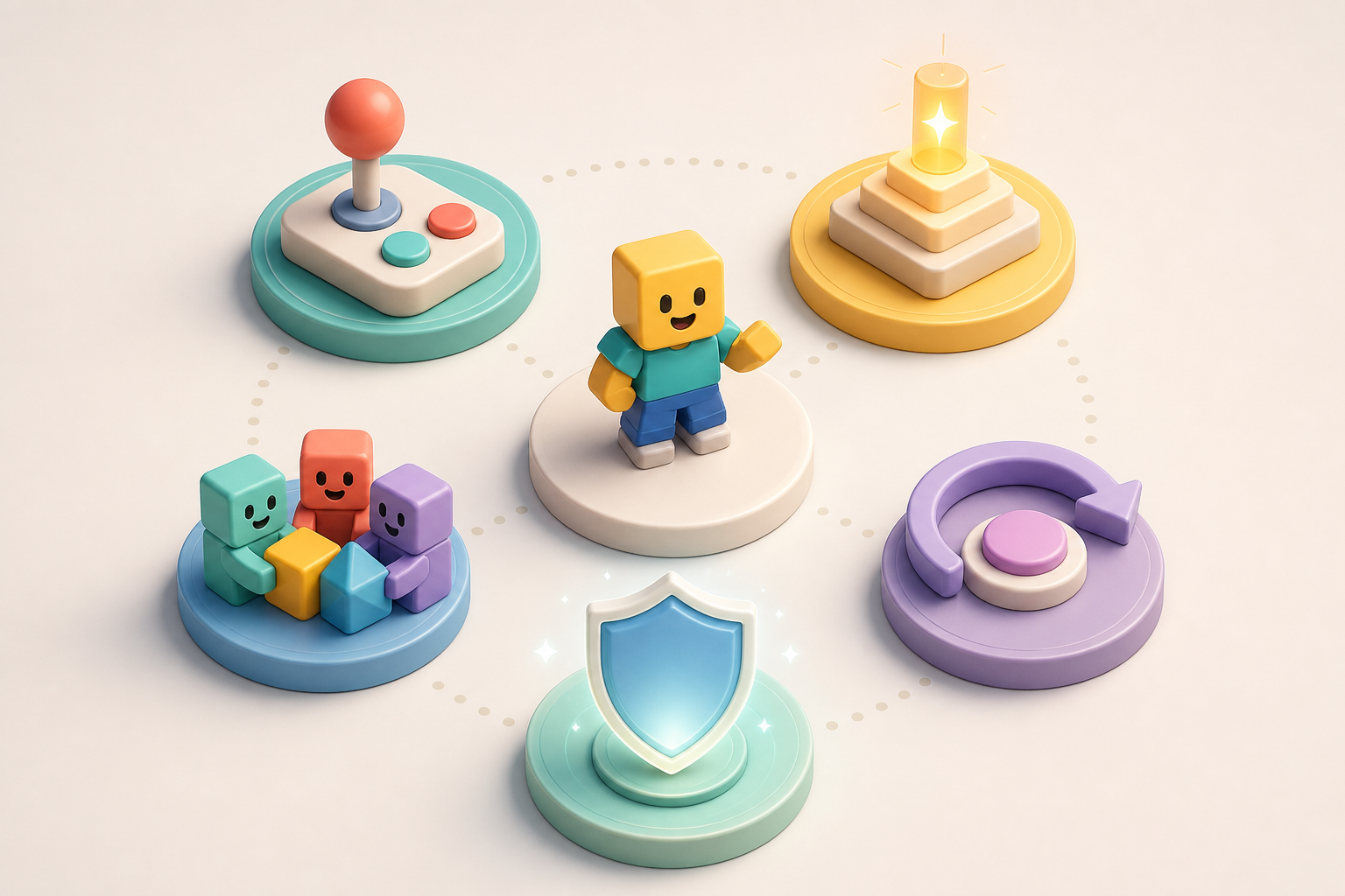 Beginner game evaluation method showing clear controls, visible goals, forgiving retries, cooperative play, and safety boundaries