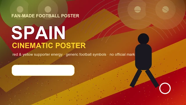 Spain World Cup Cinematic Poster example 2
