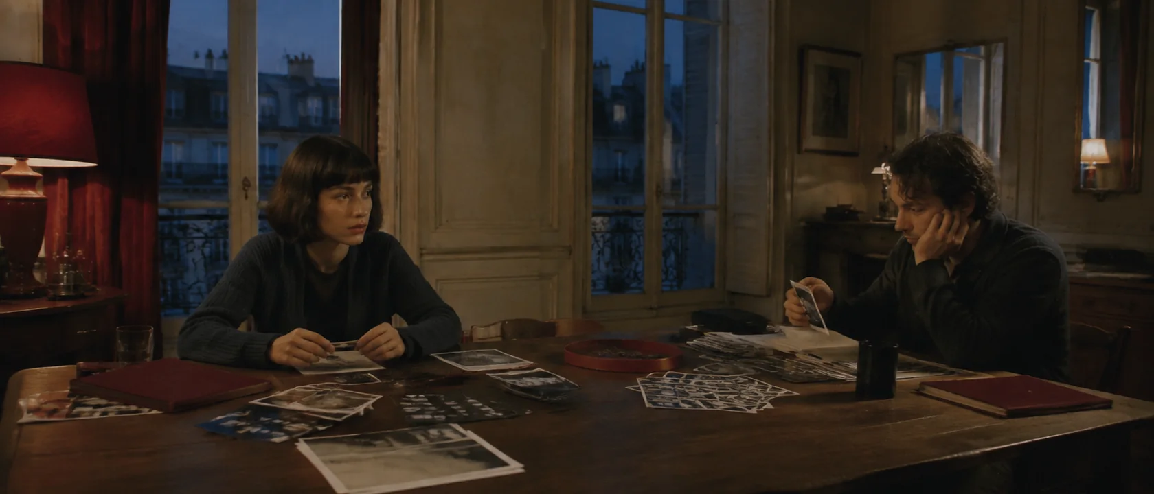 A wide cinematic film-strip composition showing a coherent scene across three moments
