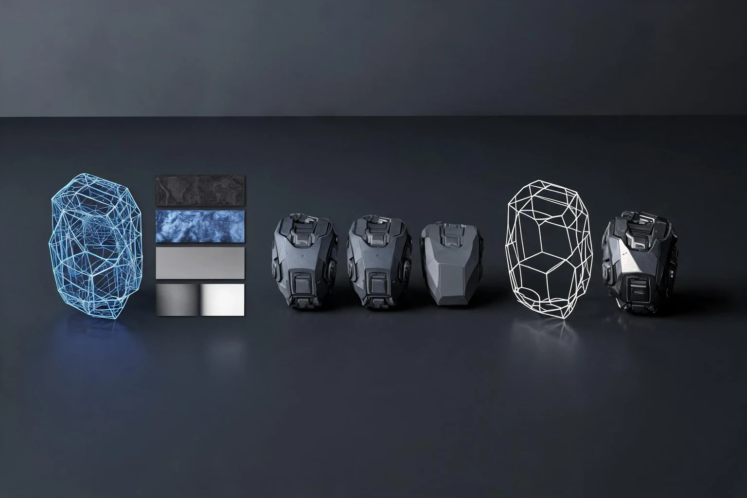 Block out silhouette and scale visual guide