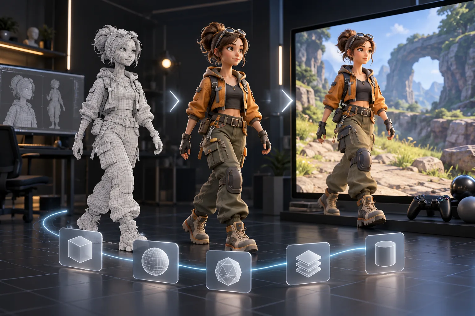AI to Blender, Unity, Unreal and… visual example 1