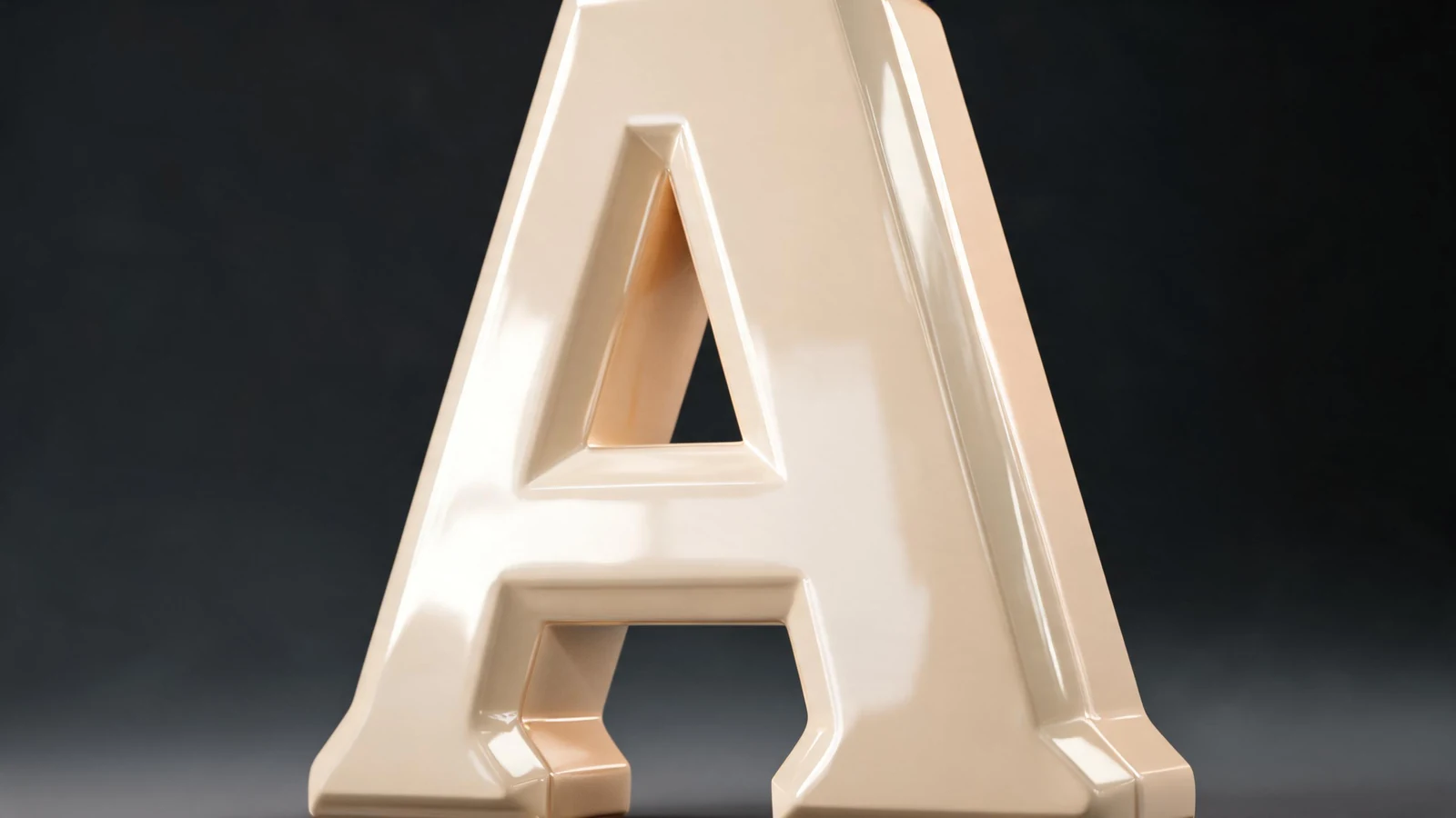 Close-up 3d lettering and typography concept image with crisp subject focus