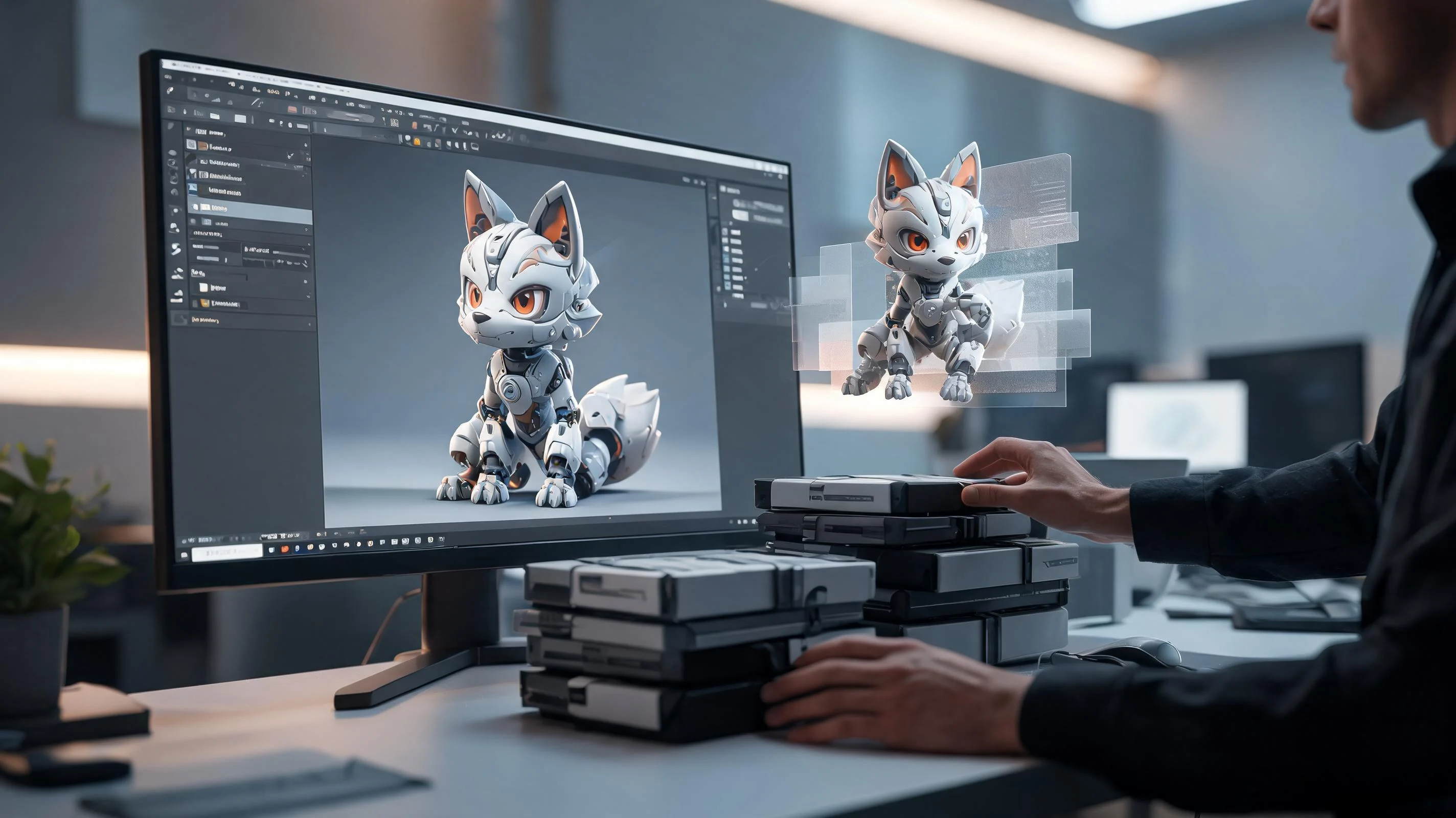 Prepare Production Handoff illustration for 3D Model Generator