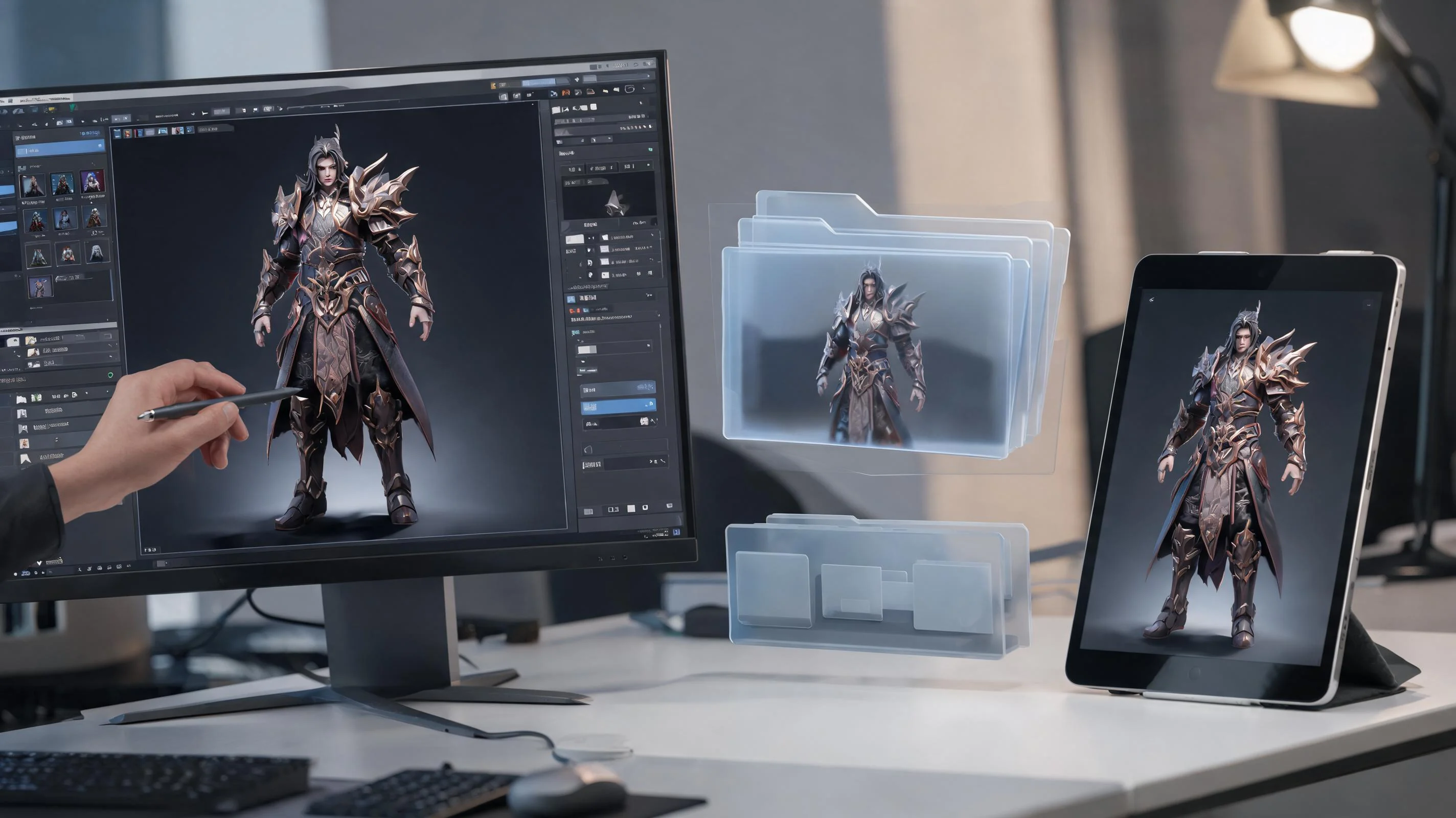 Prepare Production Handoff illustration for 3D Model Prompt