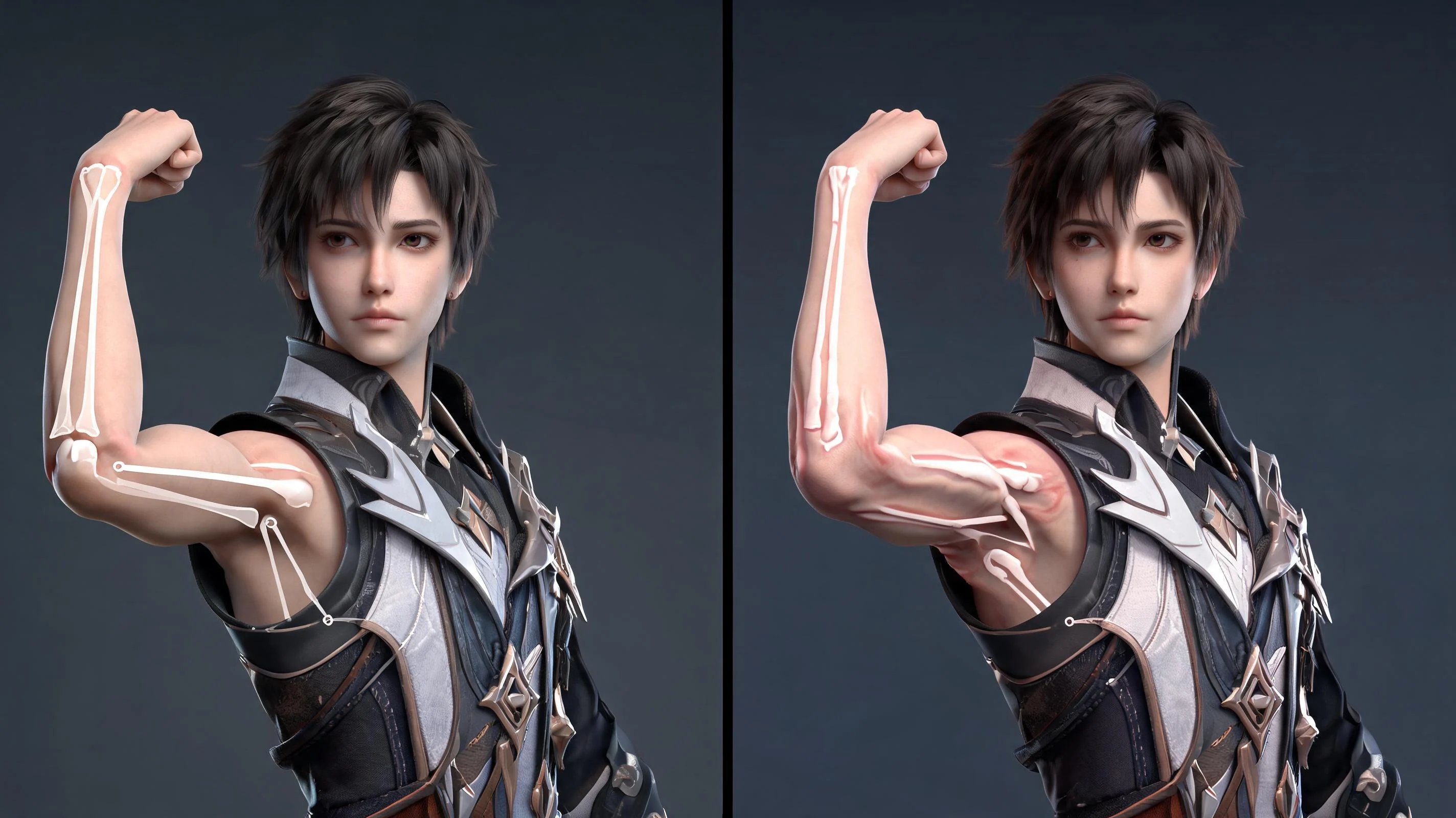 Compare Deformation Priorities illustration for 3D Rigging And Skinning