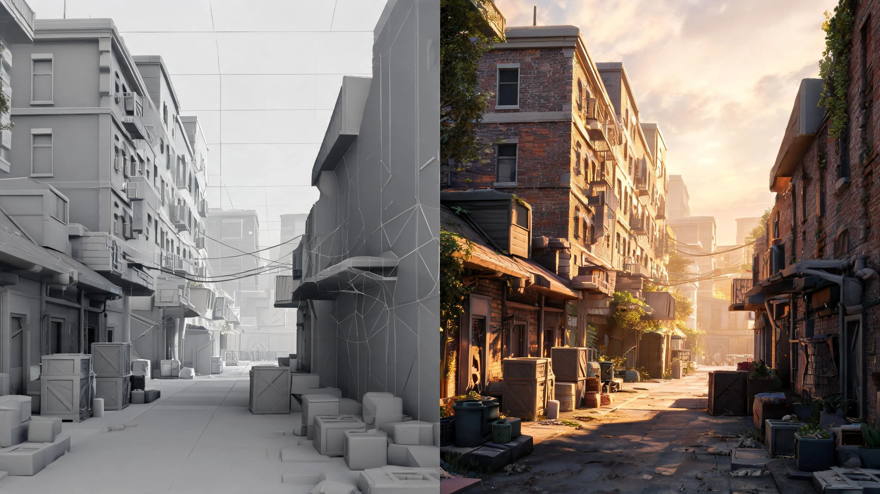 Stronger Spatial Framing illustration for 3D Scene Blockout