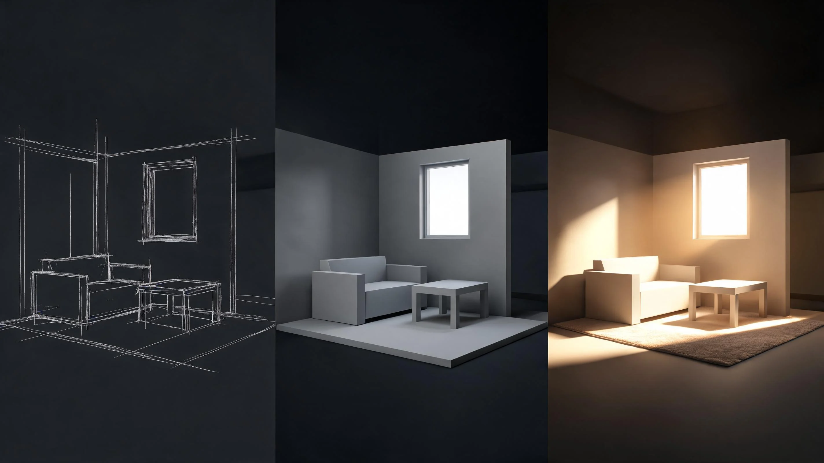 Compare Workable Routes illustration for 3D Scene Blockout