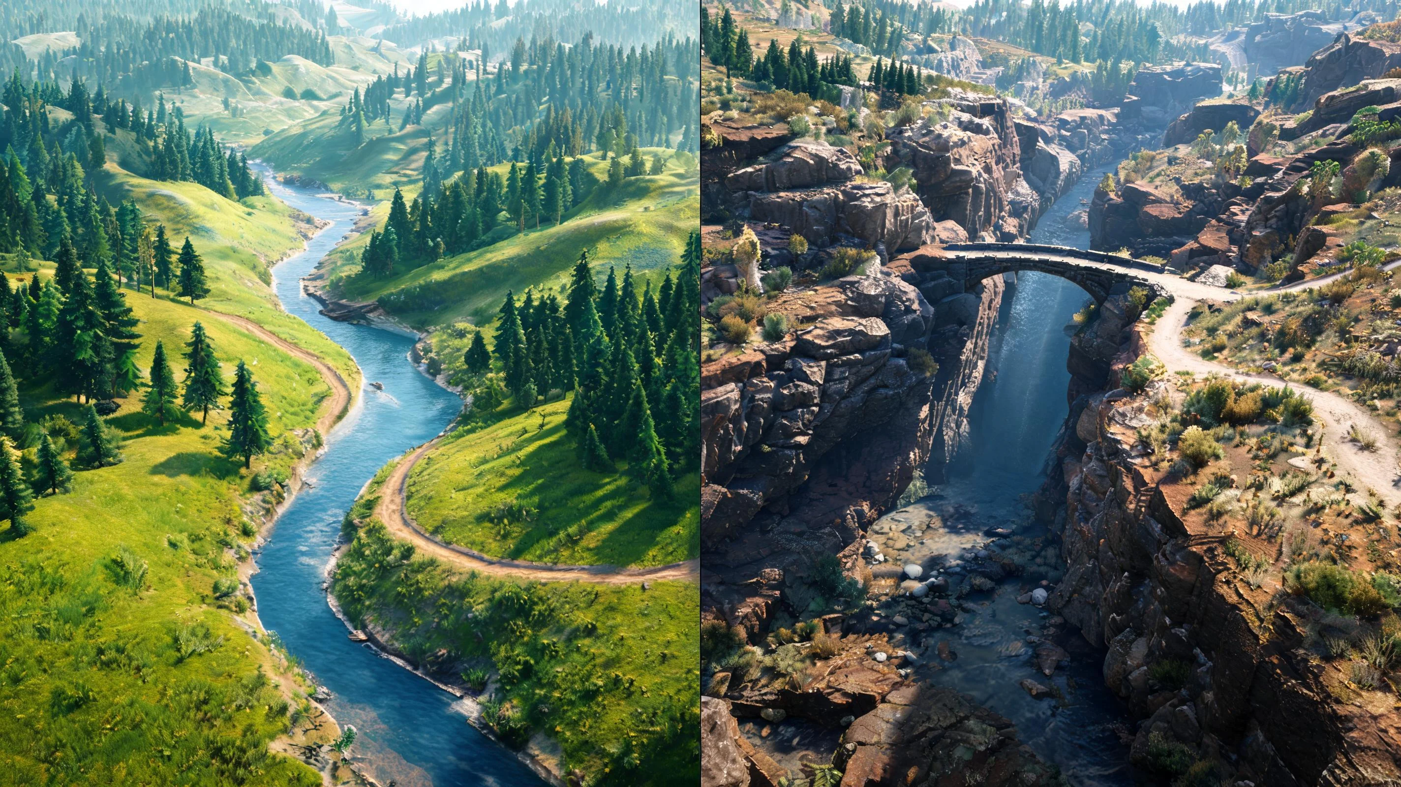 Faster Direction Comparison illustration for 3D World Model Generator