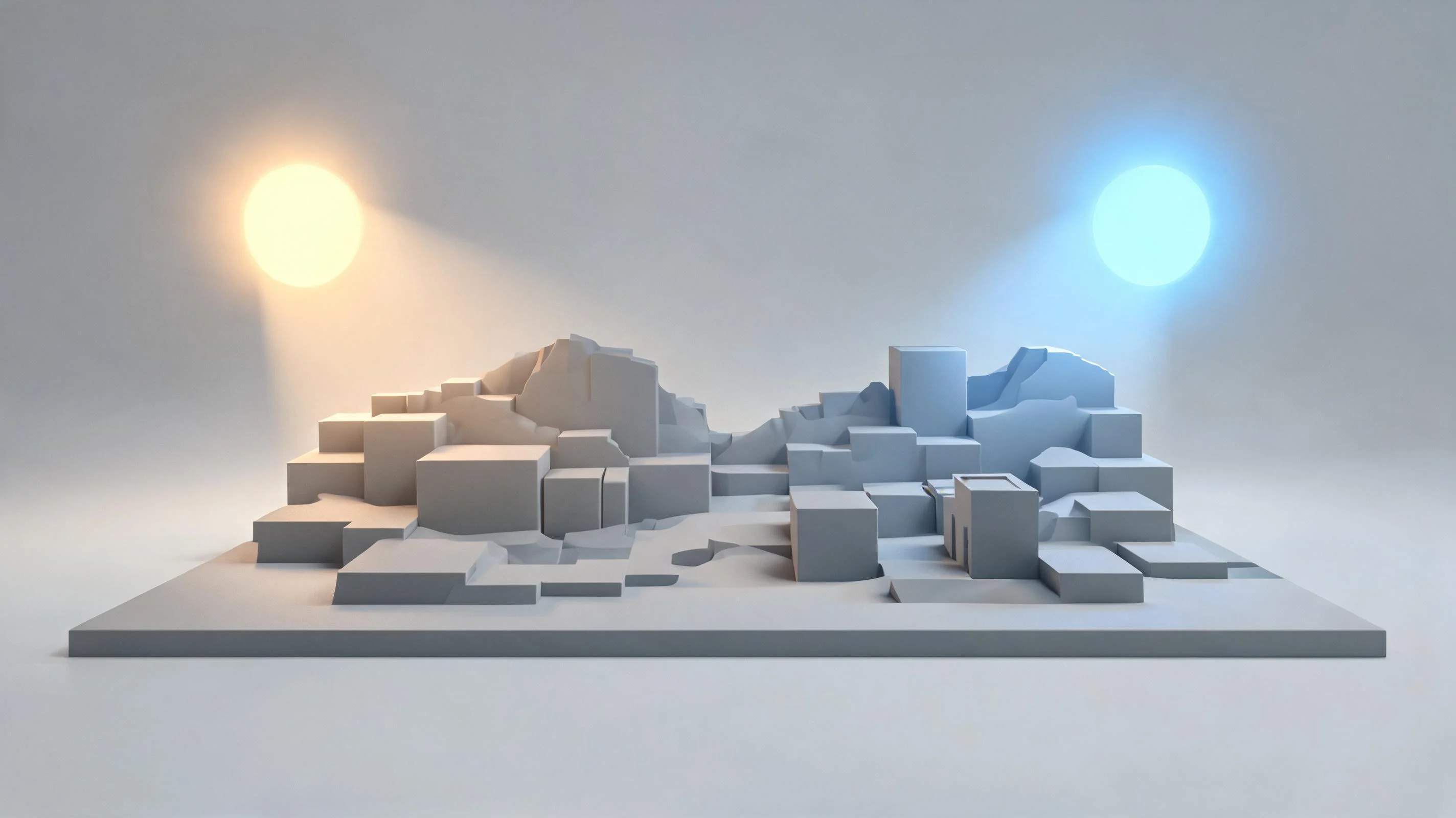 Block Mood And Lighting illustration for 3D World Model Generator