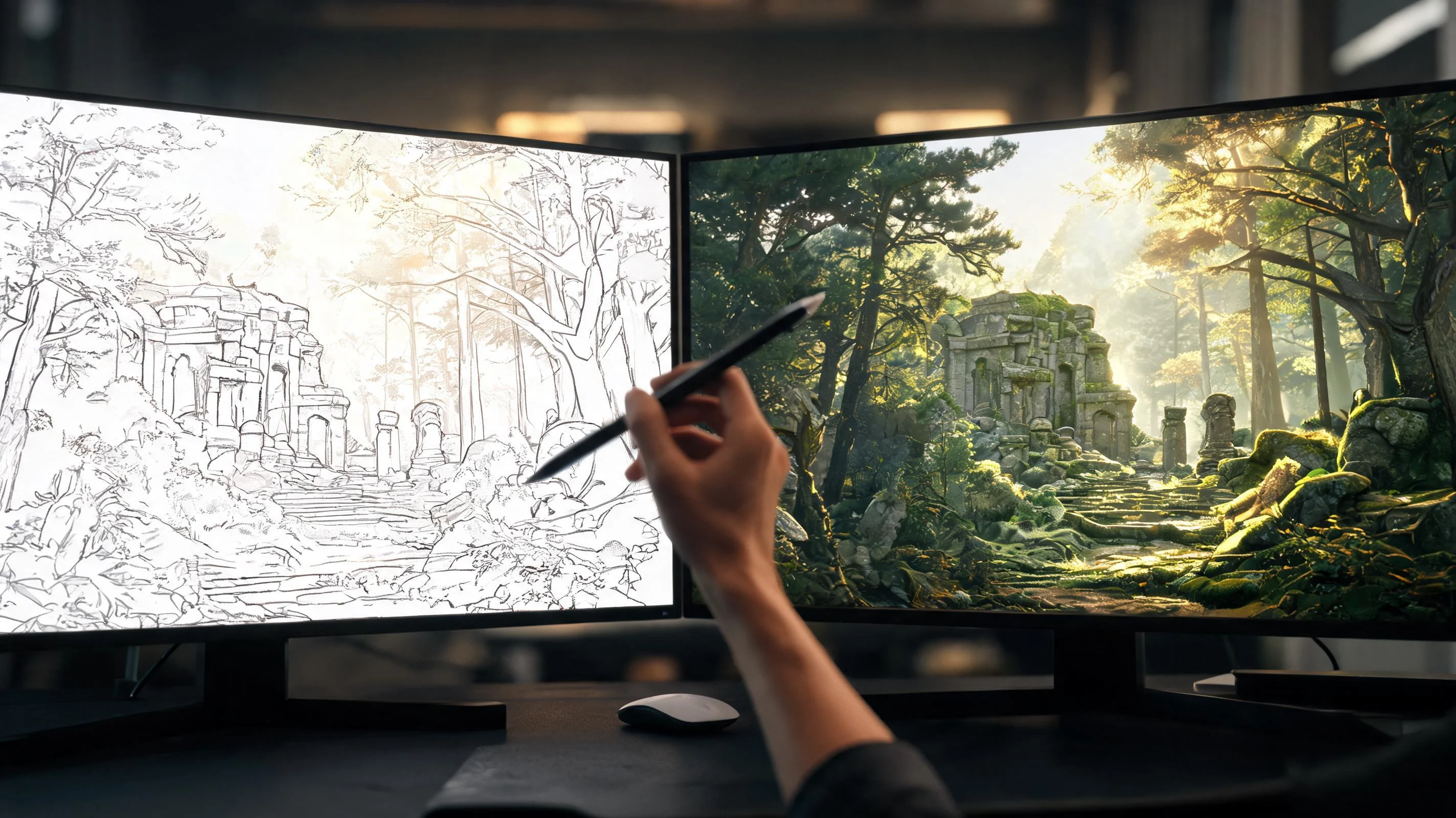 Prepare Worldbuilding Handoff illustration for 3D World Model Generator