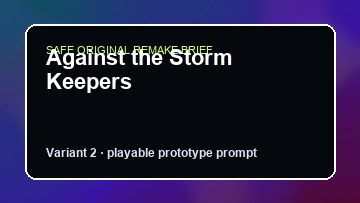 Against the Storm Keepers original against the storm keepers custom game reference artwork 2