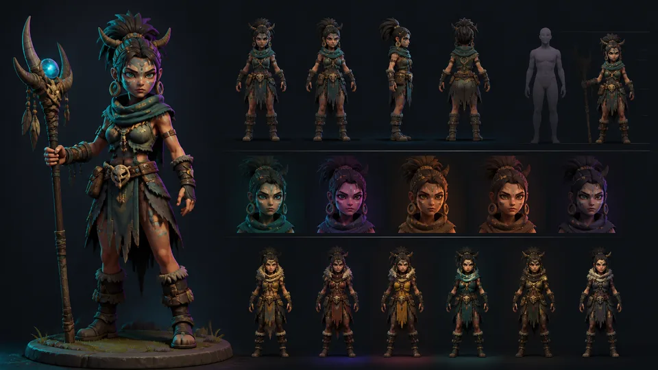 AI 3D character creation visual showing lp feature 02