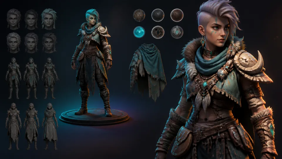 AI 3D character creation visual showing lp feature 03