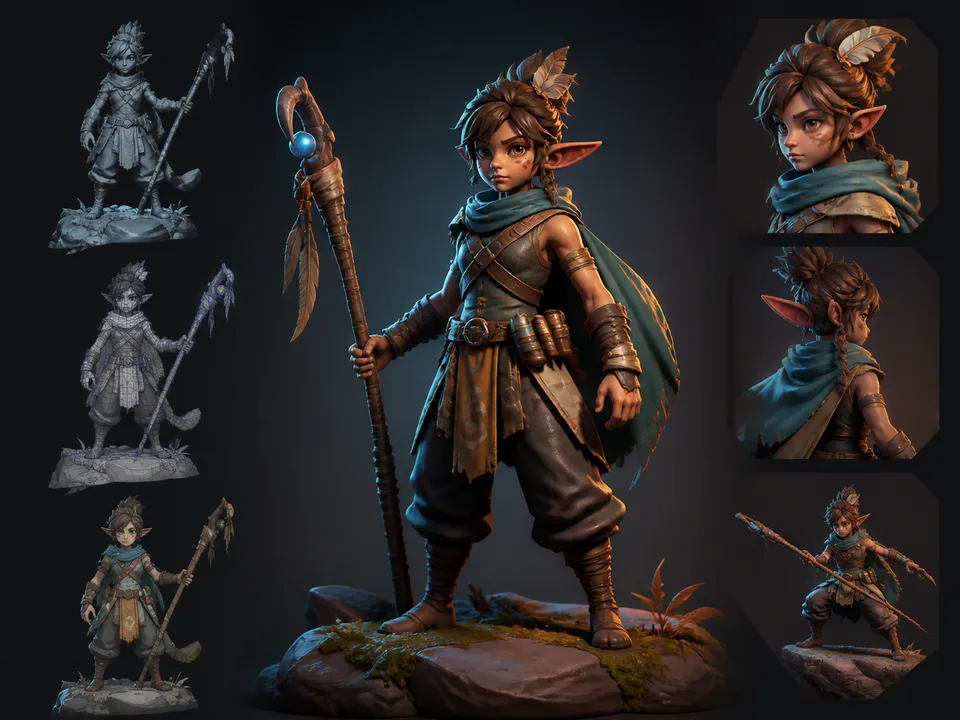 AI 3D character creation visual showing lp hero 01