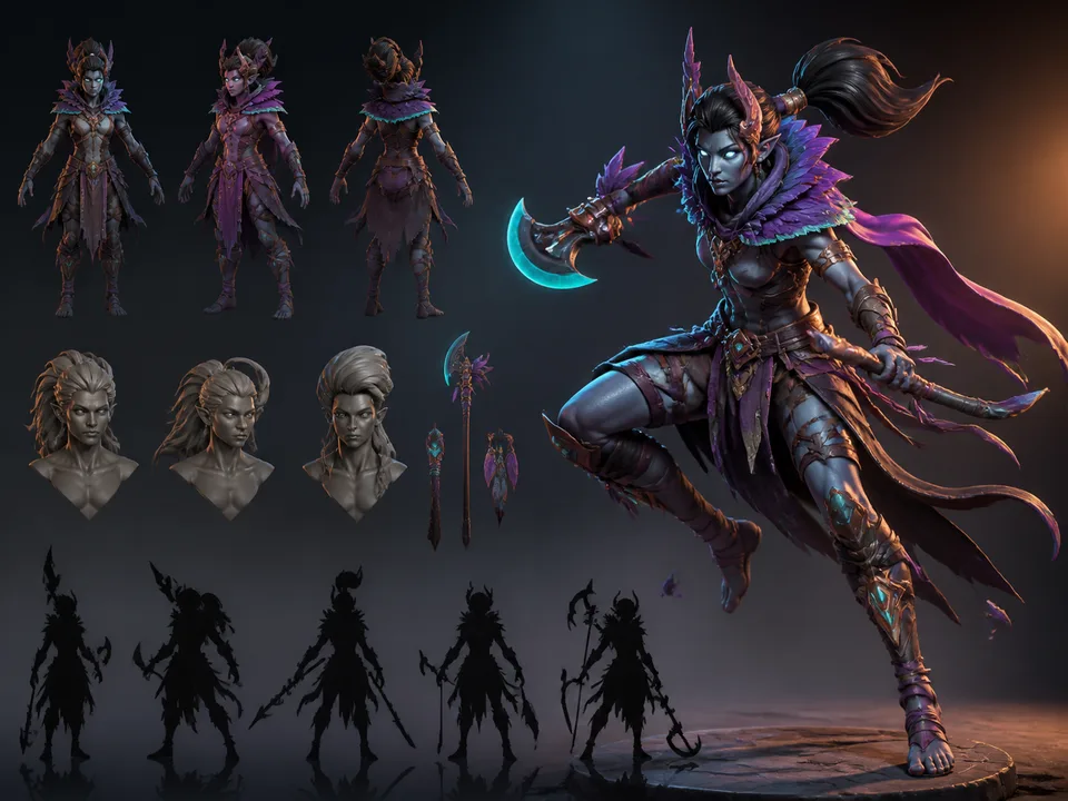 AI 3D character creation visual showing lp hero 02
