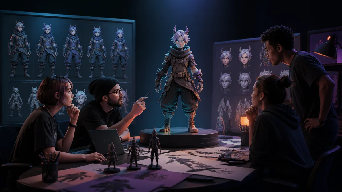 AI 3D character creation visual showing lp scenario 02