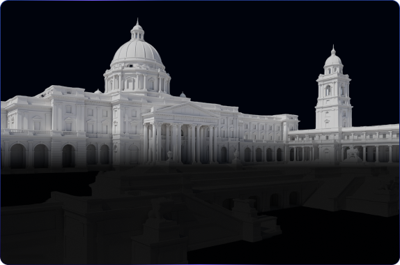 Architectural scene blockout