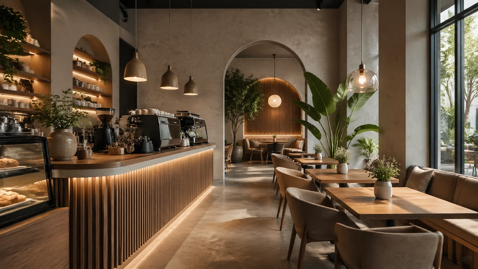 Aesthetic Coffee Shop Interiors AI Image Generator