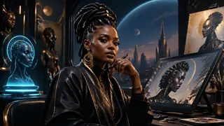 Afrofuturism Portrait Art Generator preview