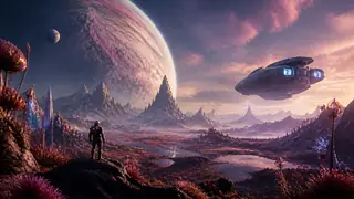 Alien Planet Landscape Art Generator preview