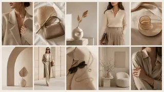 Beige Minimalist Fashion Grids Generator preview