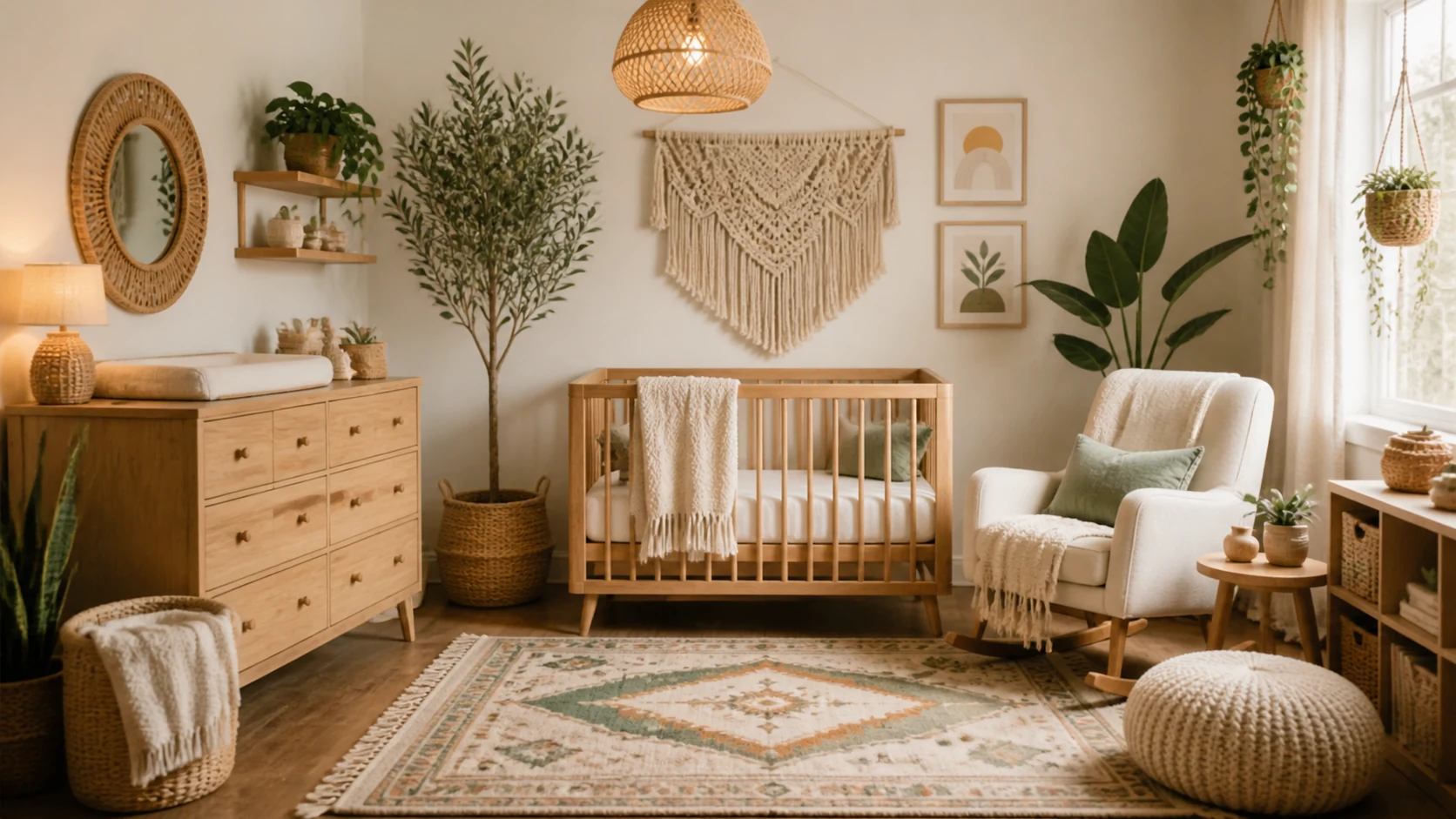 Boho Nursery Room Decor AI Image Generator
