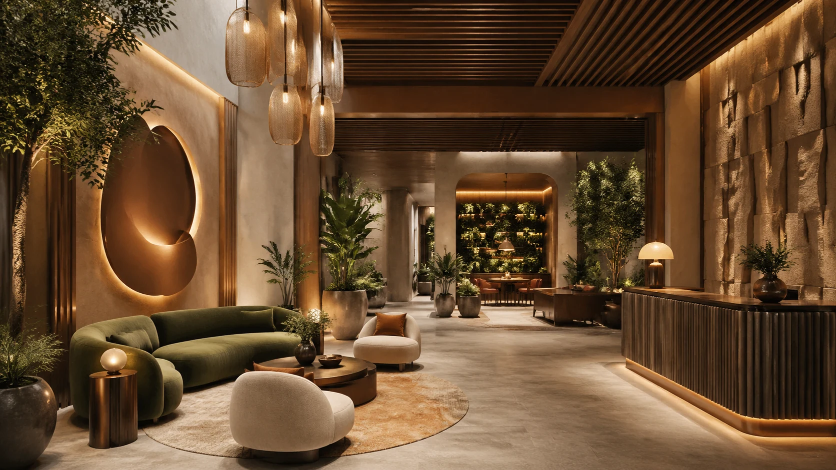 Boutique Hotel Lobby Concepts AI Image Generator