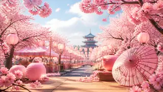 Cherry Blossom Spring Festival Art Generator preview