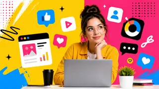 Colorful Pop Art Social Graphics Generator preview