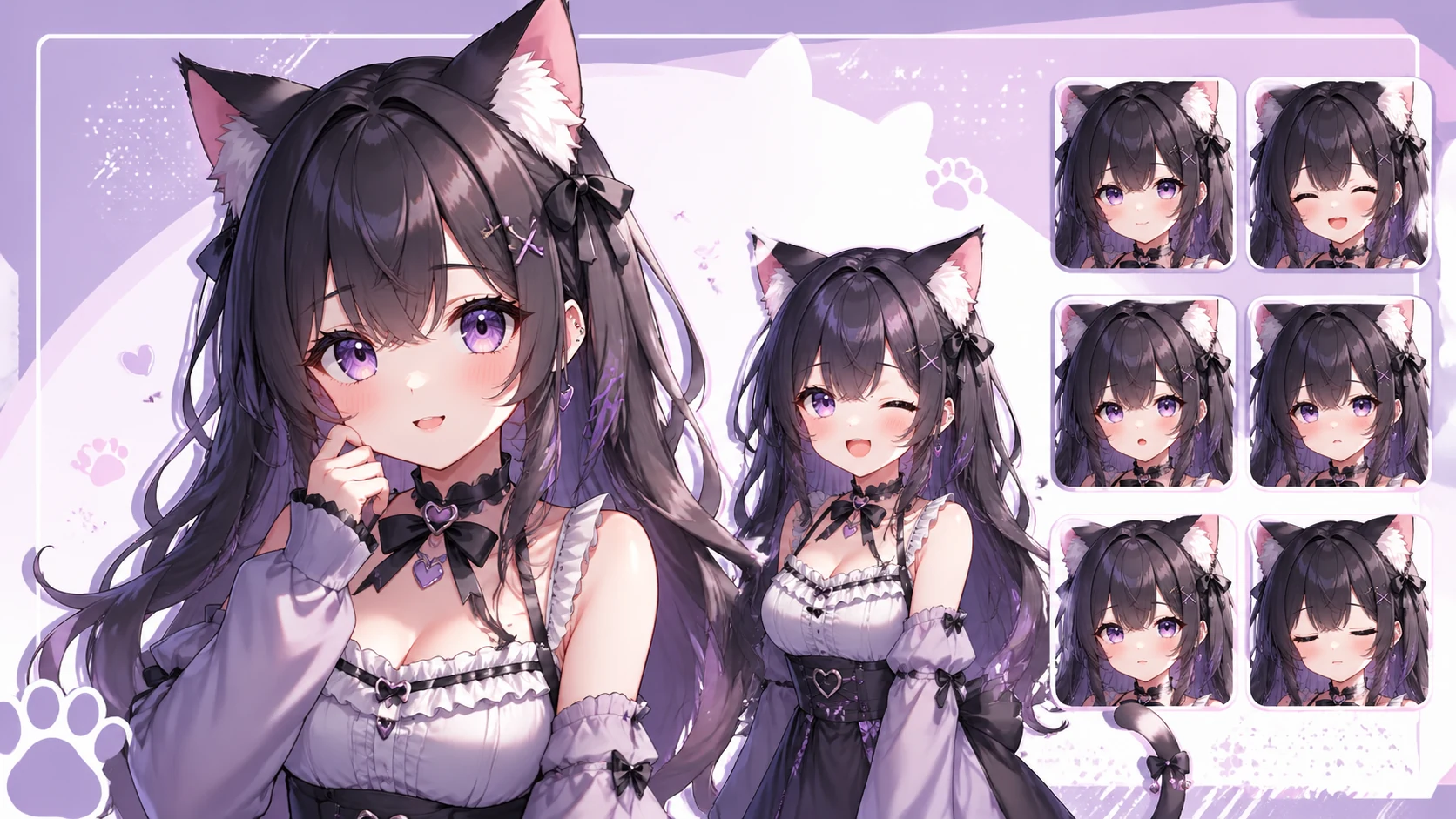 Cute Cat Ear Kemonomimi Avatars AI Image Generator