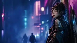 cyberpunk character AI image example 3