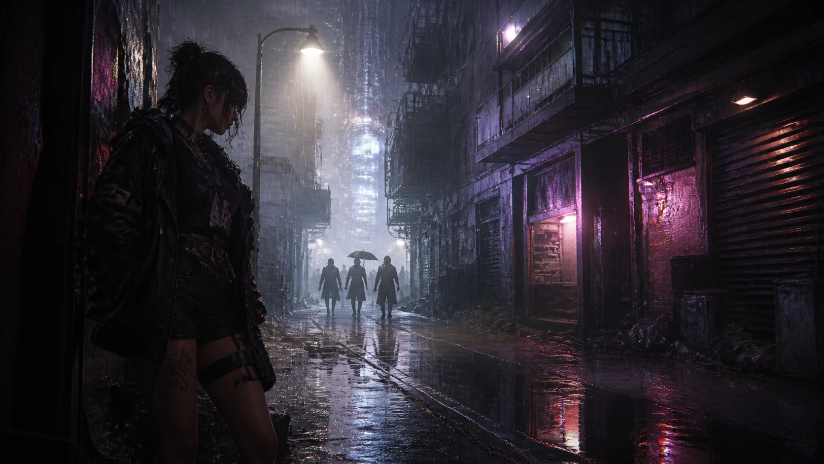 Best AI Cyberpunk Rainy Alley Scenes Generator: Create Stunning Cyberpunk Rainy Alley Scenes in Seconds example 3