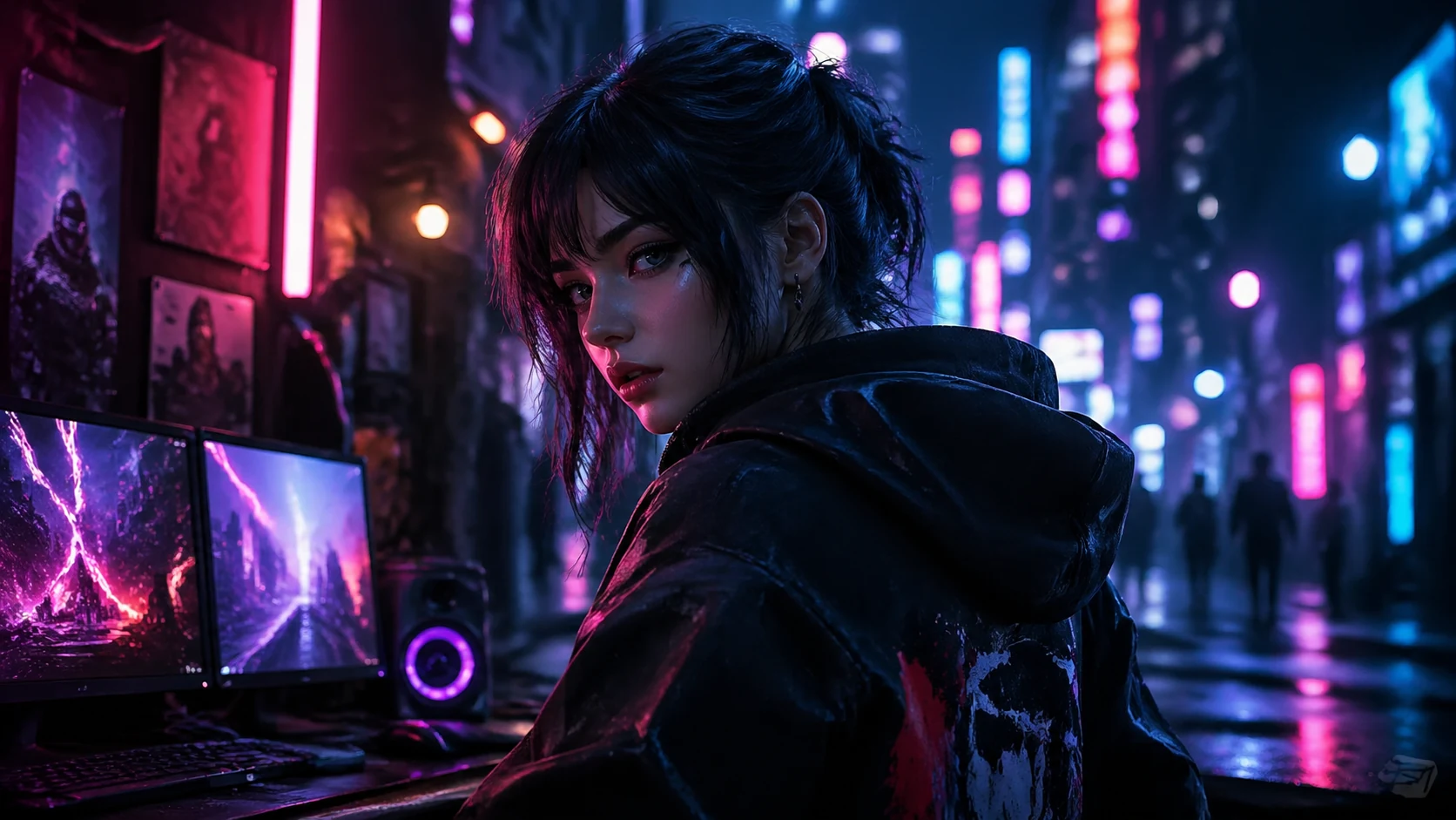 Cyberpunk Street Portraits AI Image Generator