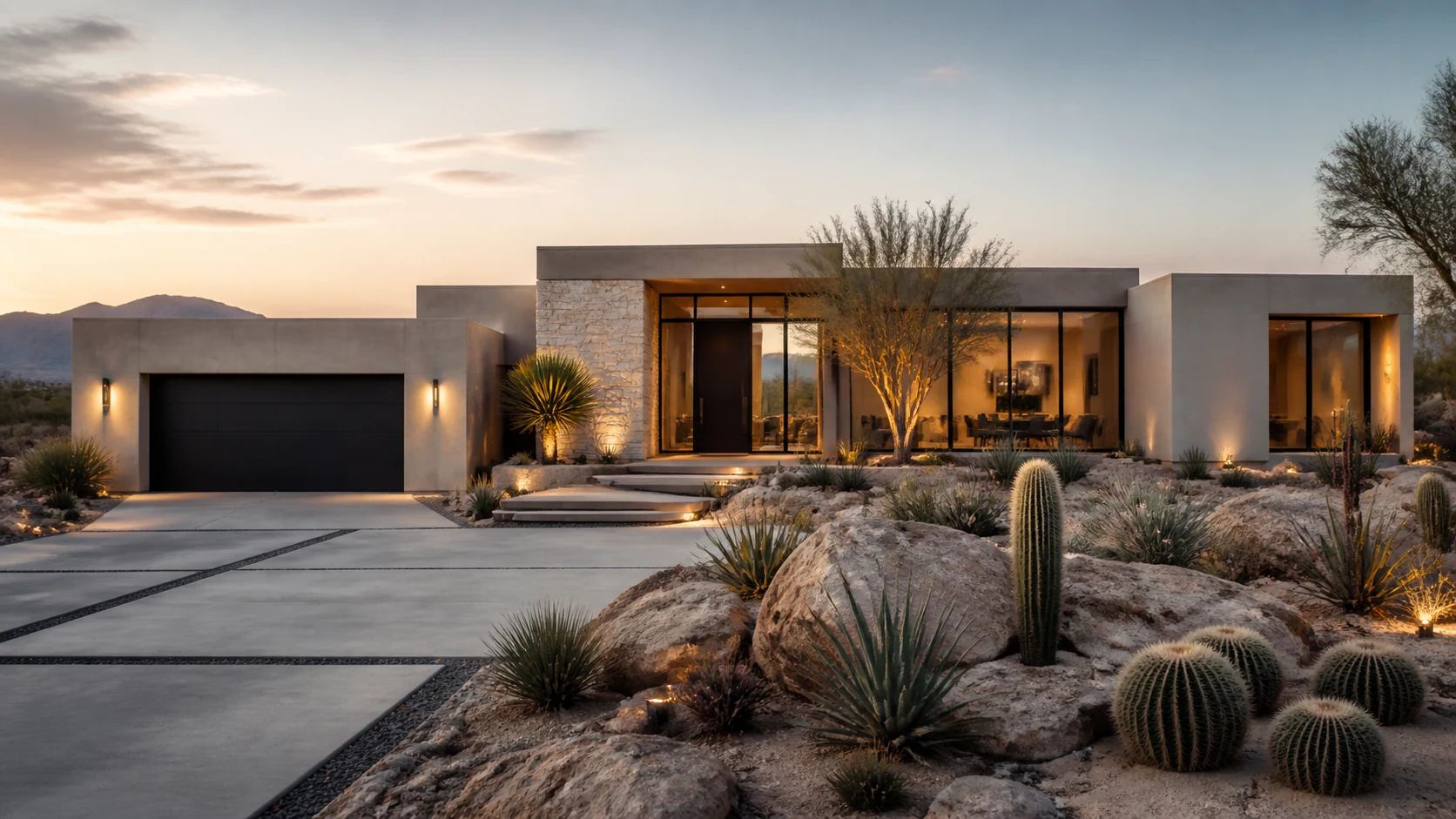 Desert Modern Home Exteriors AI Image Generator