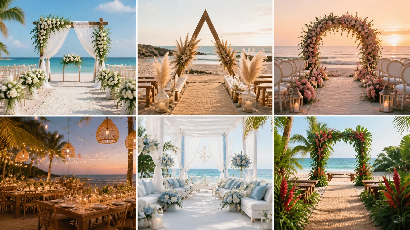 Destination Beach Wedding Themes AI Image Generator