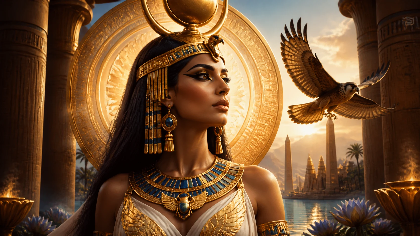 Egyptian Goddess Portrait Art AI Image Generator