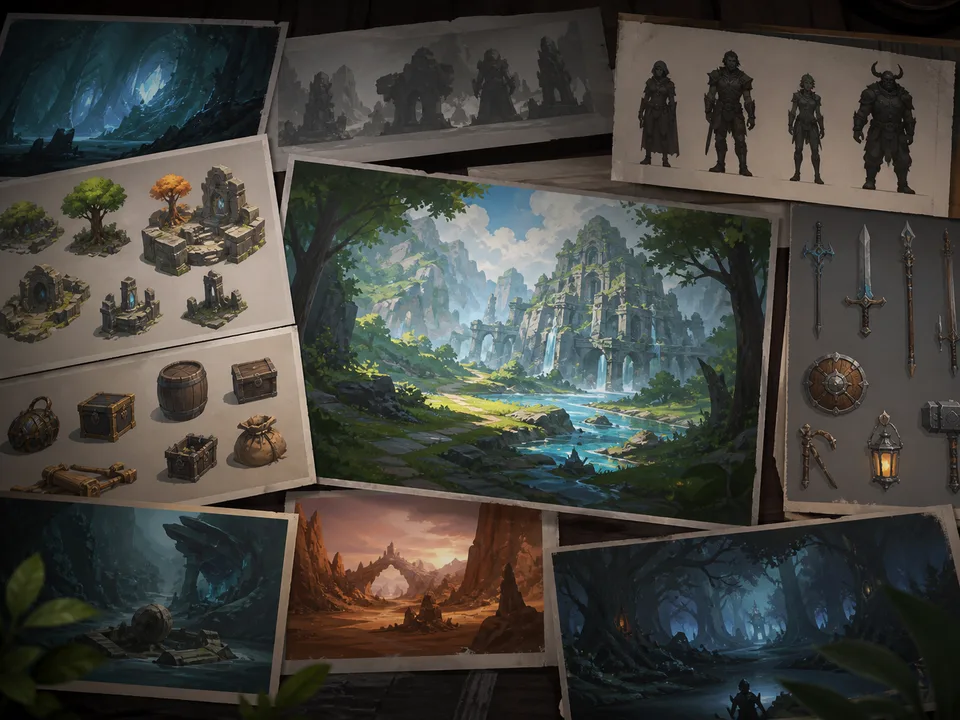 AI game art generation visual showing lp hero 01