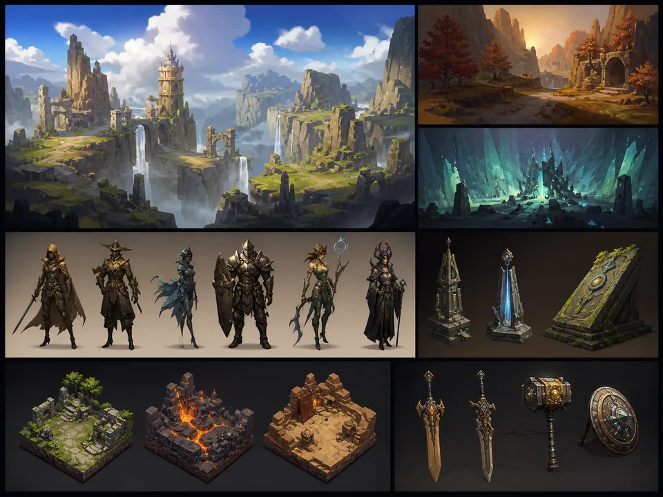 AI game art generation visual showing lp hero 02